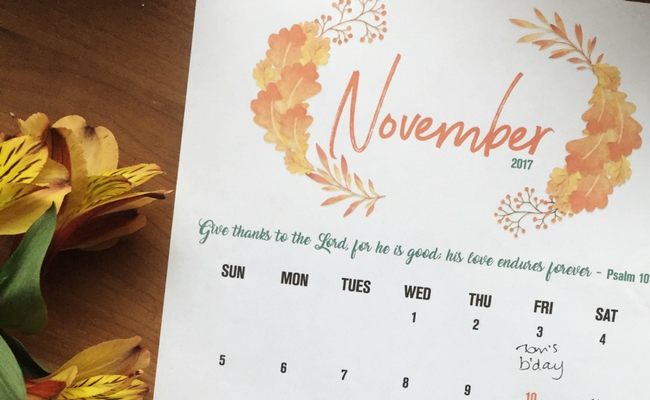 FREE DOWNLOAD // November Calendar