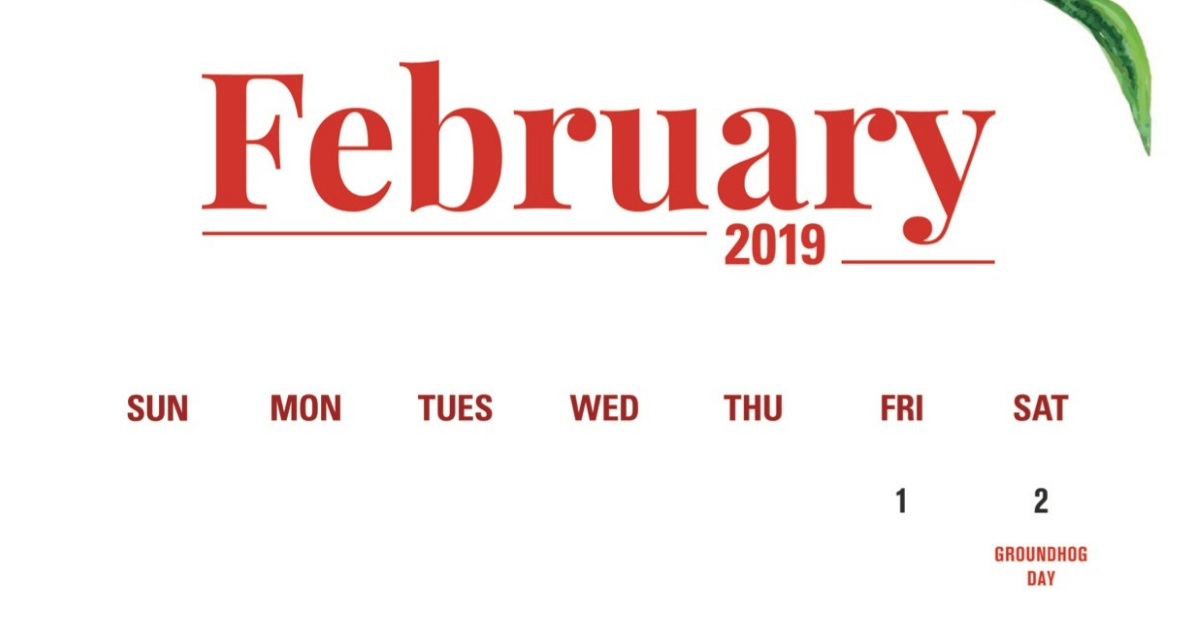 February 2019 Calendar Download