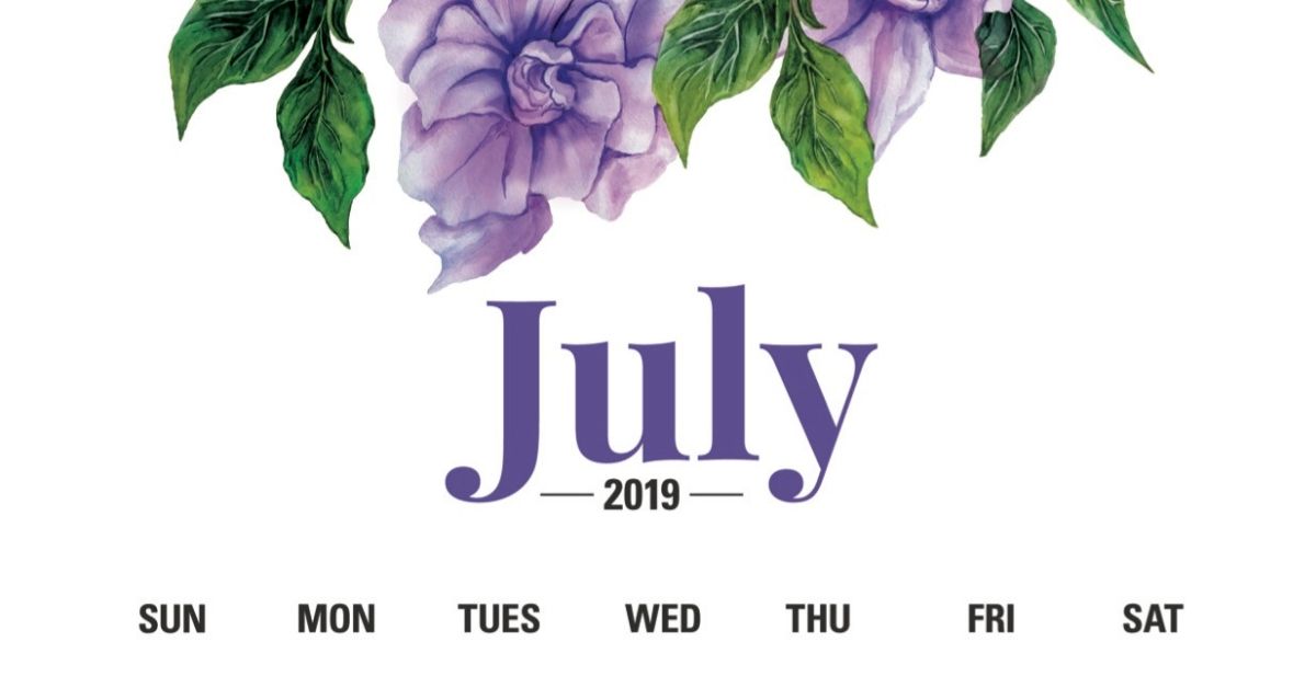 July 2019 Calendar Download